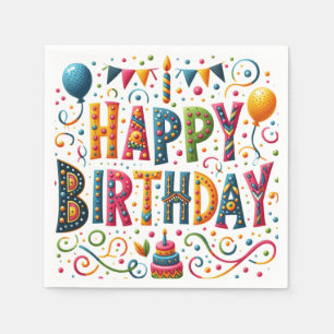 Happy Birthday Napkin