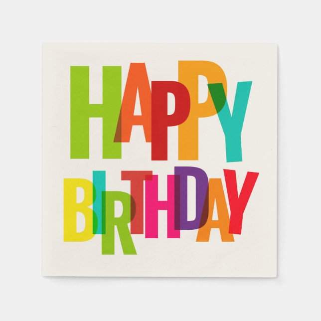 Happy Birthday Napkins (Front)
