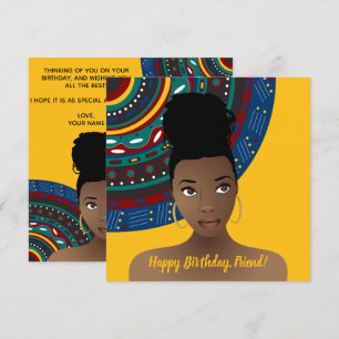 Happy Birthday!   Natural Beauty, Tribal Inspired Card