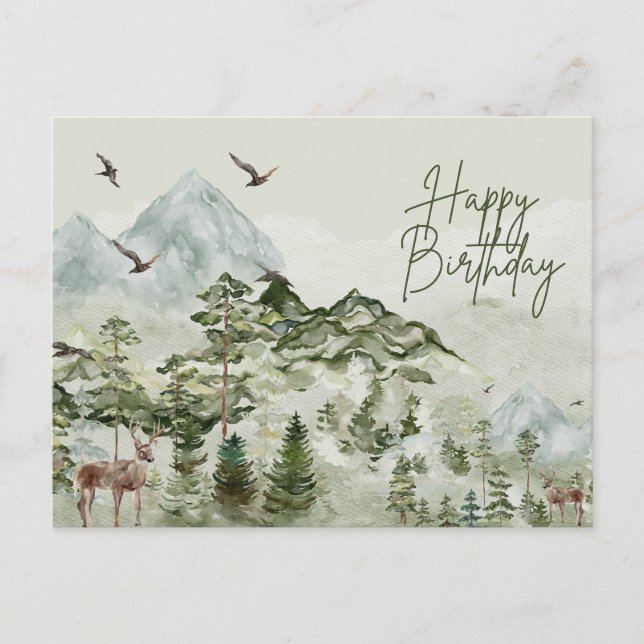 Happy Birthday Nature and Outdoors Lover  Postcard (Front)