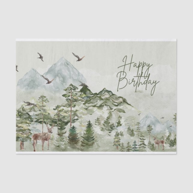 Happy Birthday Nature and Outdoors Lover  Tissue Paper (Front)
