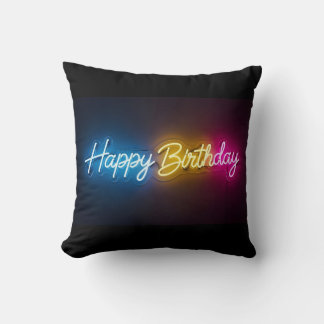 Happy Birthday Neon lamp Cushion