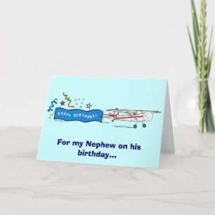 Happy Birthday Nephew Airplane Card