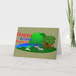 Happy Birthday Nephew Hunter Greetings Card