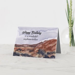 Happy Birthday Nephew In Law Desert Landscape  Card