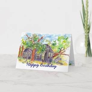 Happy Birthday Nevada Desert Landscape House Card