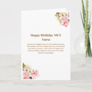 Happy Birthday NICU Nurse Card
