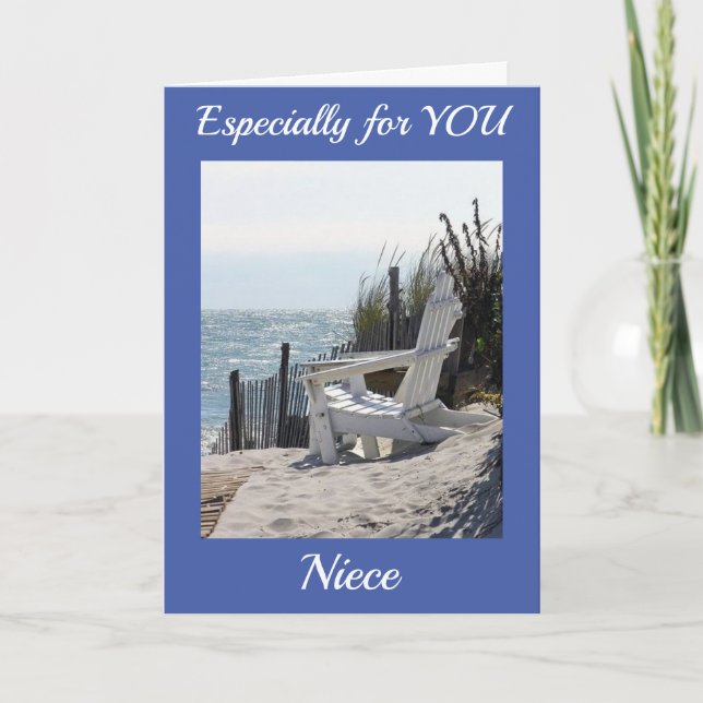 ***HAPPY BIRTHDAY NIECE** BEACH STYLE CARD (Front)