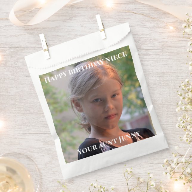 Happy Birthday niece gift Favour Bags (Clipped)