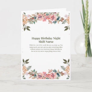 Happy Birthday Night Shift Nurse Card
