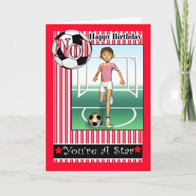 Happy Birthday, No1 Soccer, Football Card (Front)