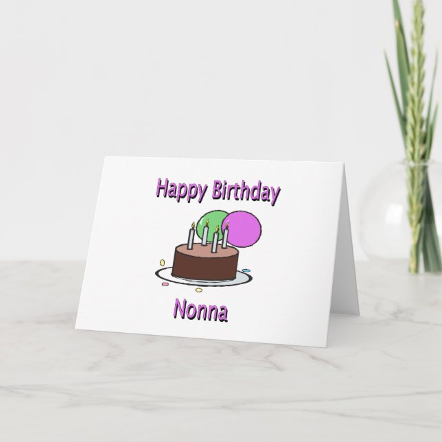 Happy Birthday Nonna Italian Grandma Birthday Desi Card (Front)