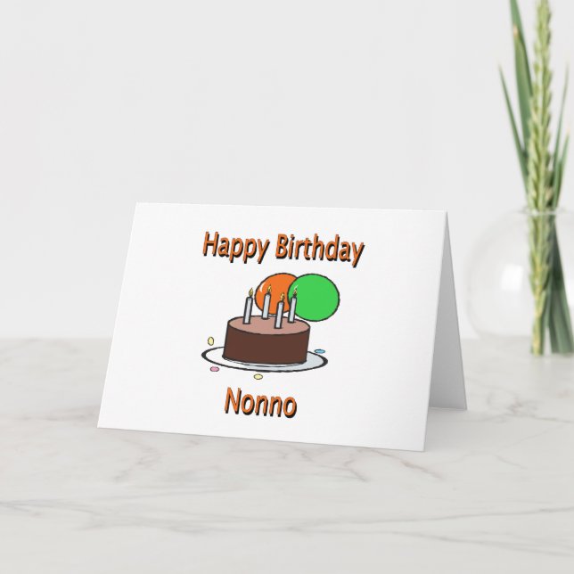 Happy Birthday Nonno Italian Grandpa Birthday Desi Card (Front)