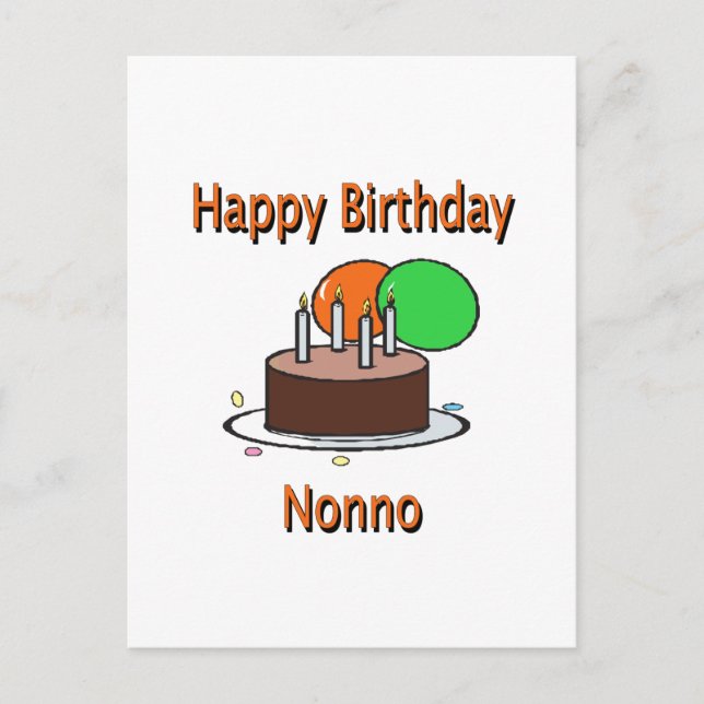 Happy Birthday Nonno Italian Grandpa Birthday Desi Postcard (Front)