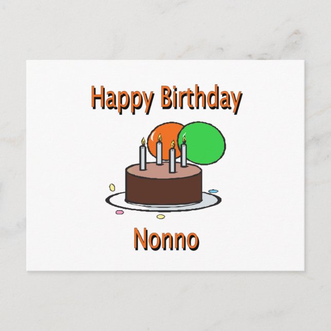 Happy Birthday Nonno Italian Grandpa Birthday Desi Postcard (Front)