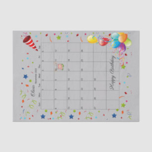 Happy Birthday November 2022 Tissue Paper