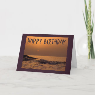 Happy birthday - Ocean sunrise Card