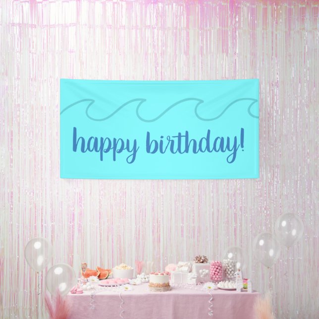 Happy Birthday! Ocean Waves Banner (Party)