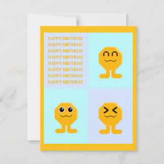 Happy Birthday Octagon Popkin Invitation