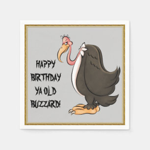 Happy Birthday Old Buzzard paper napkins