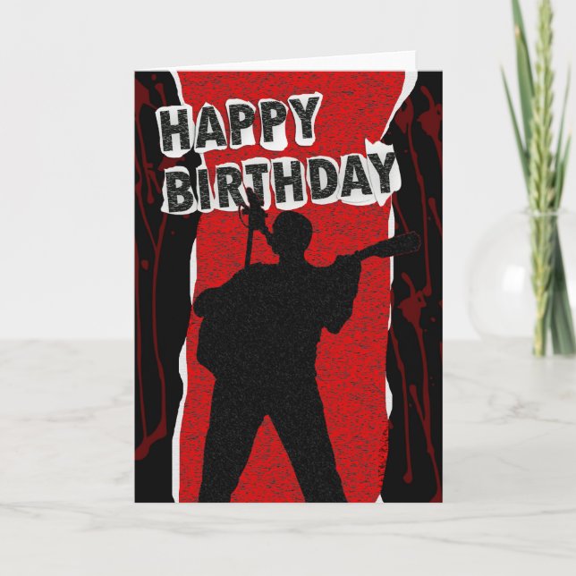 Happy Birthday Old Punk Style Card (Front)