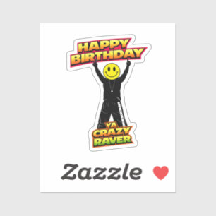 Happy Birthday Old Skool Raver Funny Joke