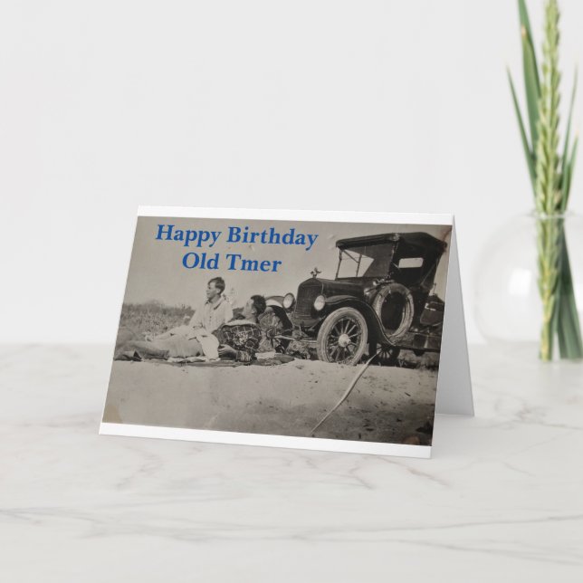 Happy Birthday Old Timer Card (Front)