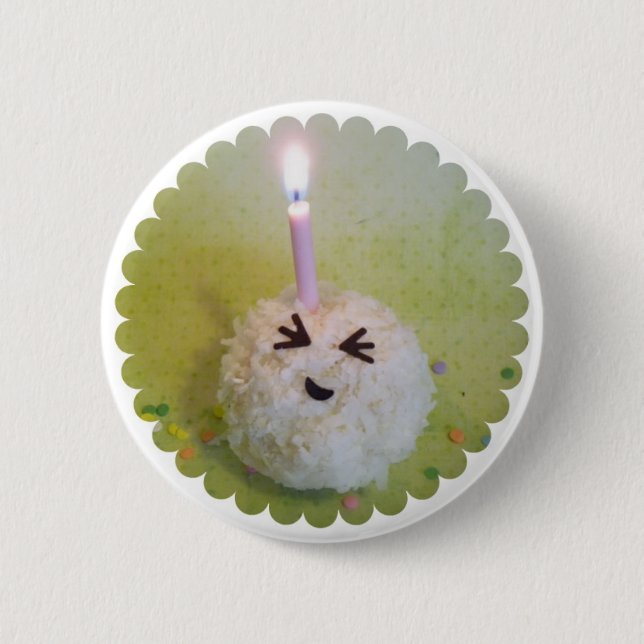 Happy Birthday Onigiri - Button (Front)