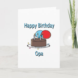 Happy Birthday Opa German Grandpa Birthday Design Card
