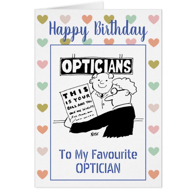 Happy Birthday Optician (Front)
