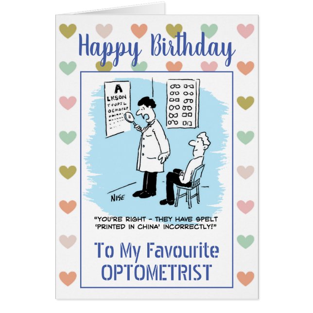 Happy Birthday Optometrist (Front)