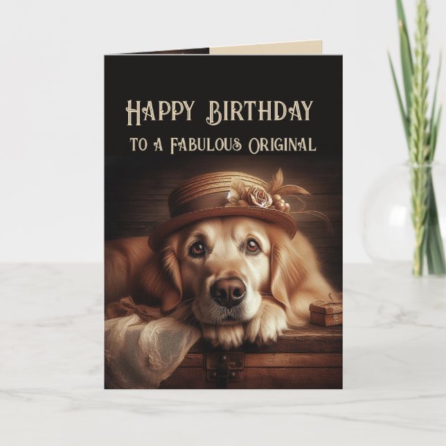 Happy Birthday Original Fun Well Dressed Dog Card (Front)