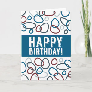 Happy Birthday Ovals Greeting Card