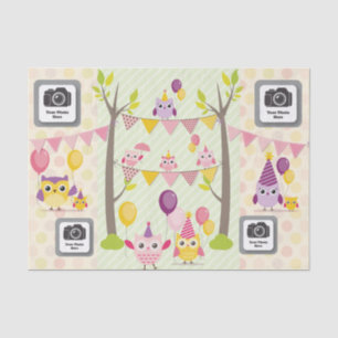 Happy Birthday Owls Tissue Paper