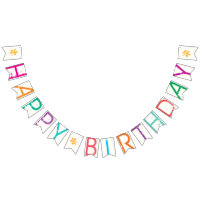 HAPPY BIRTHDAY Paint Splatter Effect Text On White