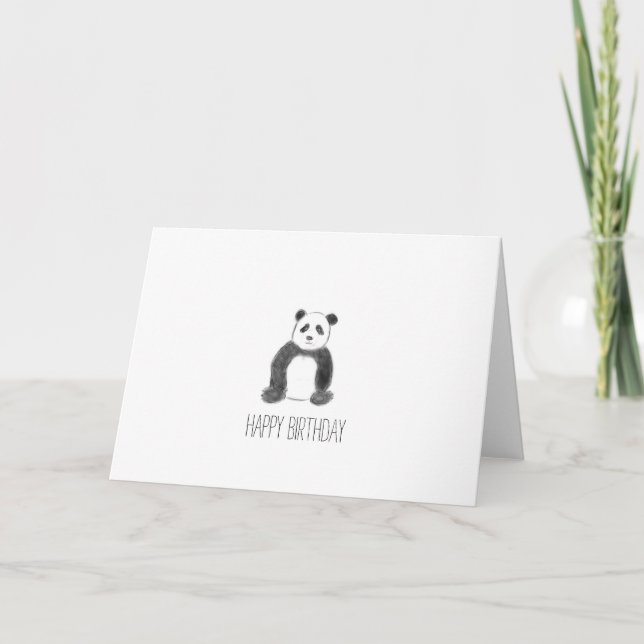Happy birthday panda  card (Front)