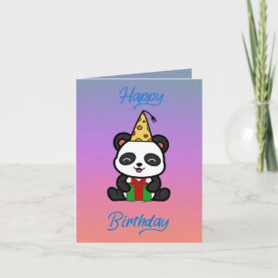‘Happy birthday’ panda Card