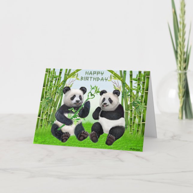 Happy Birthday Panda Card (Front)