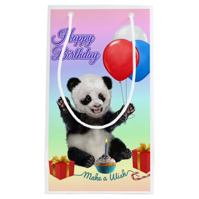 HAPPY BIRTHDAY PANDA SMALL GIFT BAG (Front)