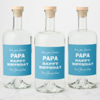 Happy Birthday PAPA Script Name Modern Cool 