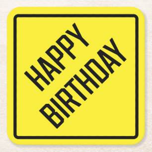 Happy Birthday Paper Coaster