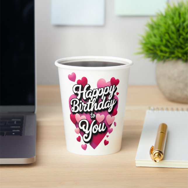 happy birthday paper cups (Insitu)
