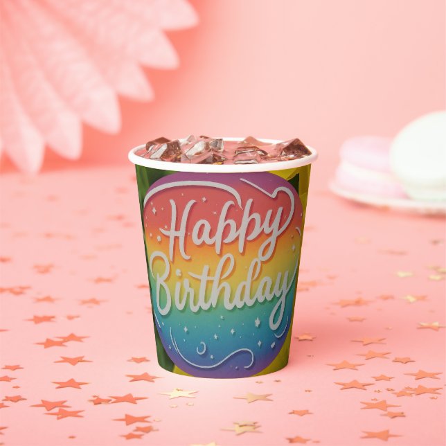 Happy Birthday Paper Cups (Insitu)