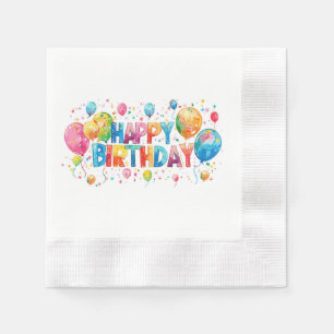 Happy Birthday Paper Napkin