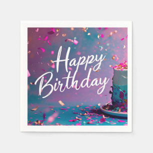 Happy Birthday Paper Napkin