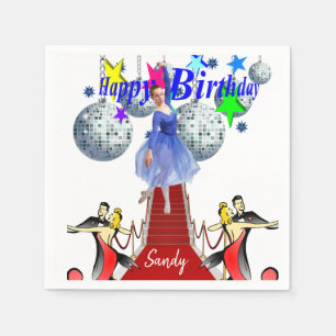 Happy Birthday Paper Napkins, Red Carpet Napkin