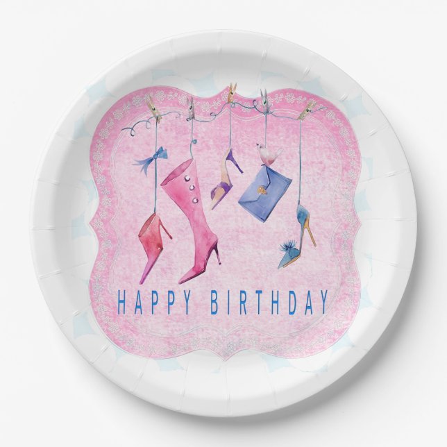 Happy Birthday Paper Plate (Front)