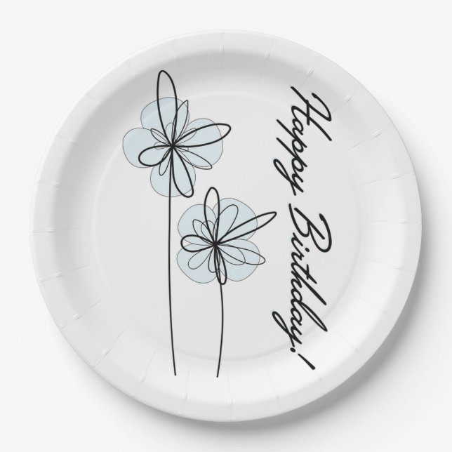 Happy Birthday Paper Plate (Front)