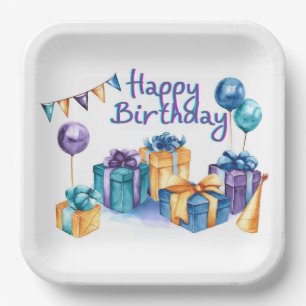 Happy Birthday Paper Plate