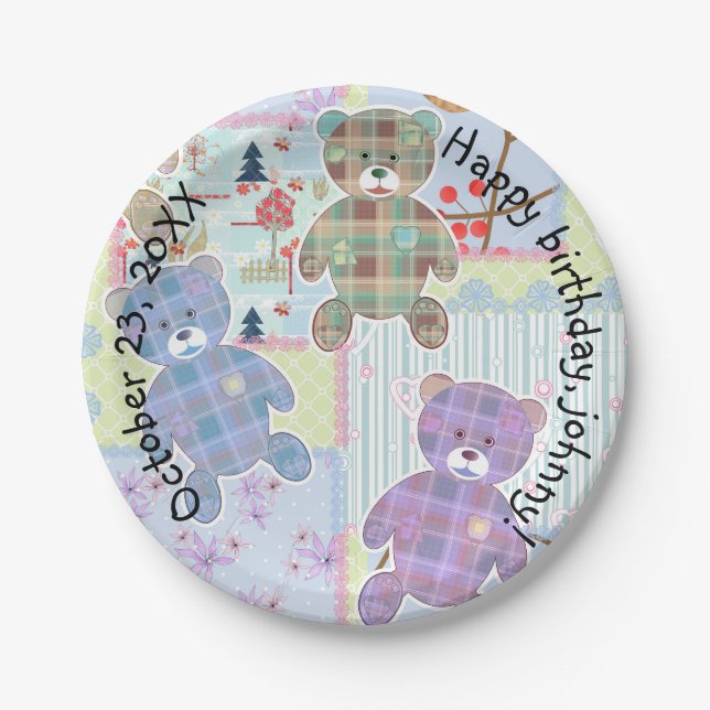 Happy birthday paper plate (Front)
